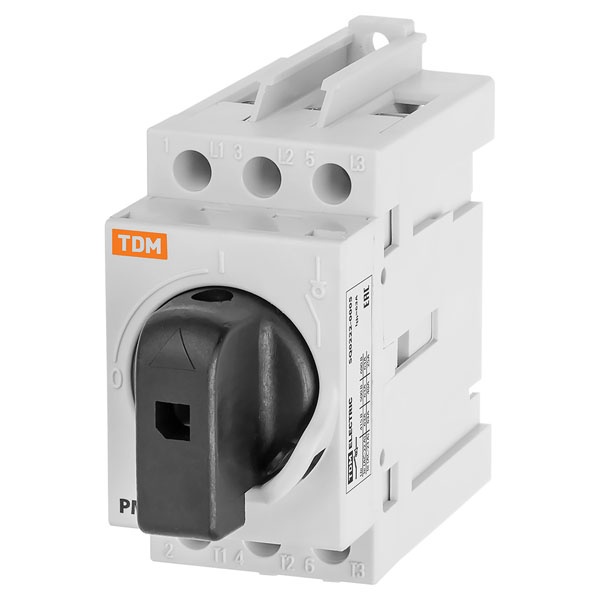 Рубильник модульный TDM РМ-63 3П 63A трехфазный (выключатель нагрузки)