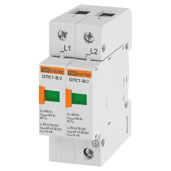Разрядник TDM ОПС1-B 2Р In30kA Un400B Im60kA