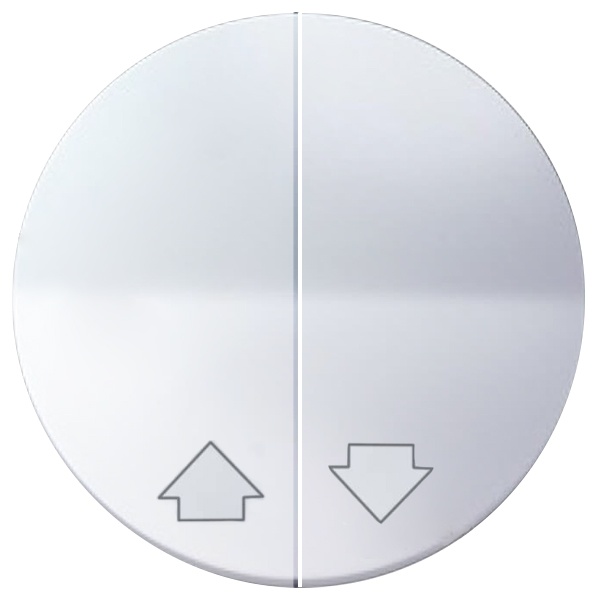 Клавиша Simon 88 двухклавишного кнопочного переключателя для жалюзи со знаком Стрелки белый