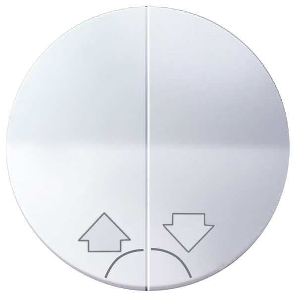 Клавиша Simon 88 двухклавишного кнопочного переключателя для жалюзи без блокировки белый