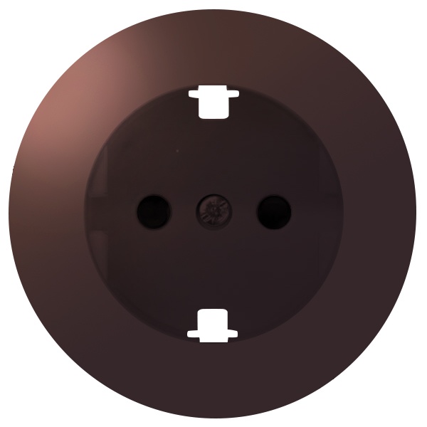 Накладка Simon 88 для розетки 2Р+Е с защитными шторками 75432-39 коричневый