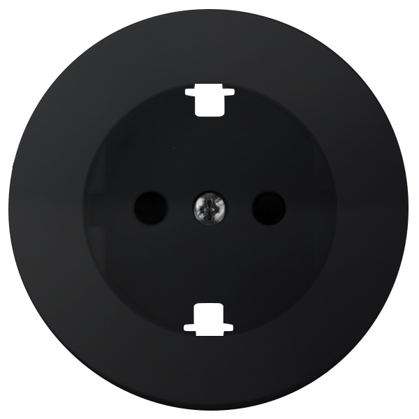 Накладка Simon 88 для розетки 2Р+Е с защитными шторками 75432-39 графит