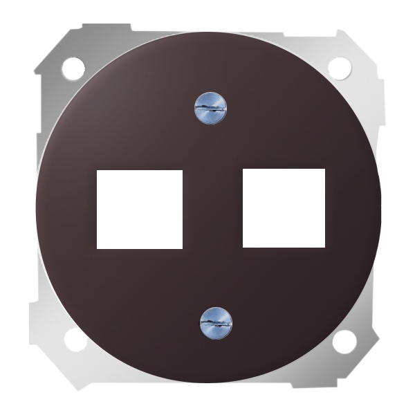 Адаптер Simon 88 на два разъема RJ45(12) 75528- 75540- 75541- 75544-39 коричневый