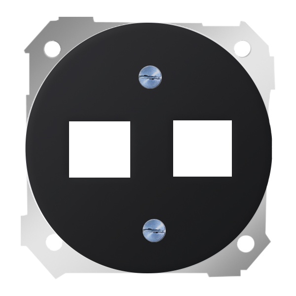 Адаптер Simon 88 на два разъема RJ45(12) 75528- 75540- 75541- 75544-39 графит