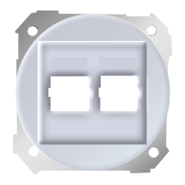 Адаптер Simon 88 на два разъема RJ45 75542-30 белый