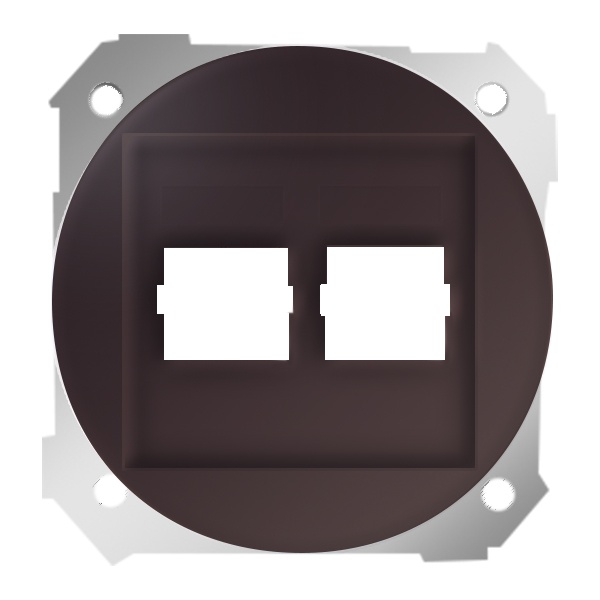 Адаптер Simon 88 на два разъема RJ45 75542-30 коричневый