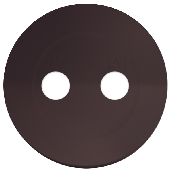 Накладка Simon 88 на телевизионную розетку R-TV+SAT цифровую 75466-,75467-,75468-69 коричневый