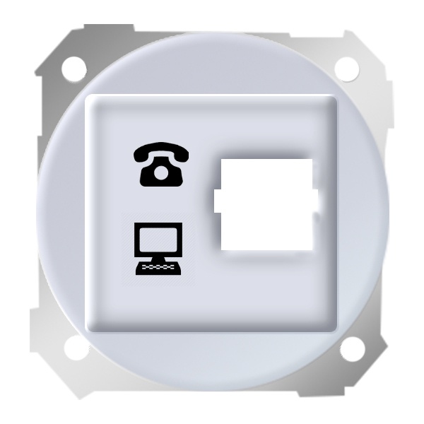 Адаптер Simon 88 на один разъем RJ45 75542-30 белый