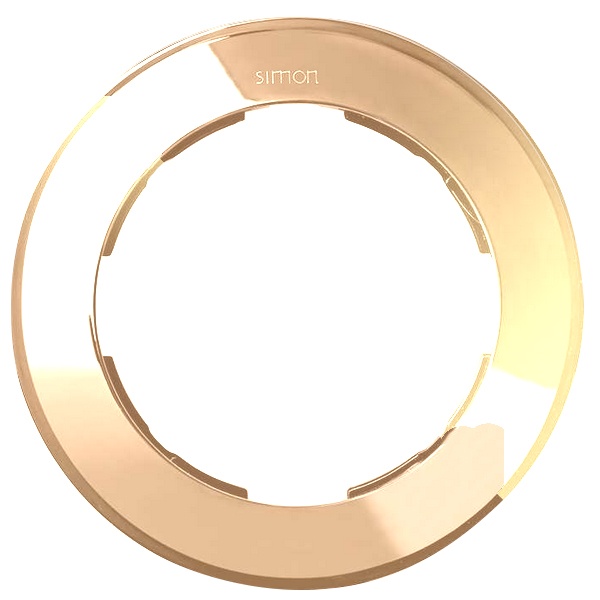 Рамка Simon 88 1 пост круг в круге золото