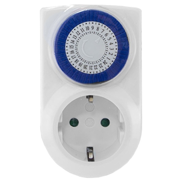 Розетка с механическим суточным таймером TDM ТРМ-01 16А шаг 30 мин.