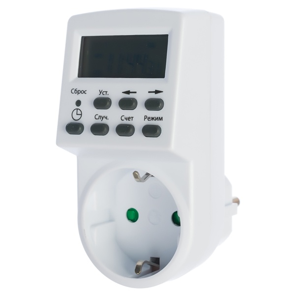 Розетка с электронным недельным таймером TDM ТРЭ-01 16А шаг 1мин.