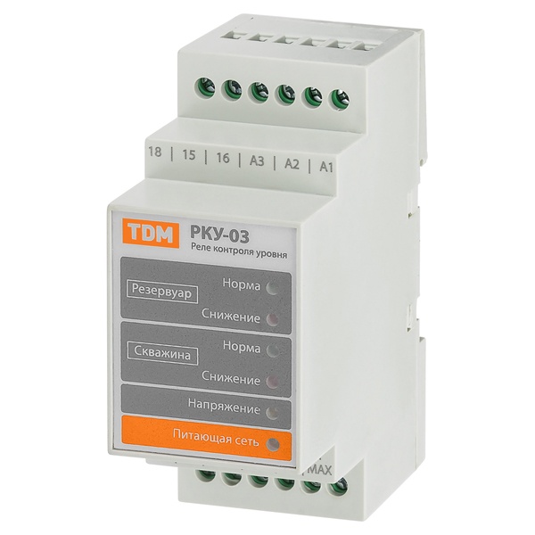 Реле контроля уровня TDM РКУ-03 230/400В, перекачка жидкости, 6 датчиков (без датчиков)