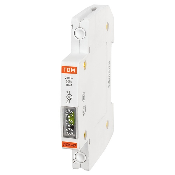 Лампа сигнальная компактная TDM ЛСК-47 желтая (LED) 230В 50Гц
