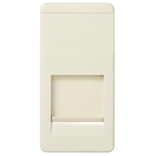 Адаптер Simon 27 со шторками на 1 коннектор AMP узкий модуль, слоновая кость (бежевый)