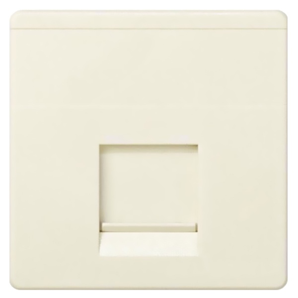 Адаптер Simon 27 со шторками на 1 коннектор AMP широкий модуль, слоновая кость (бежевый)