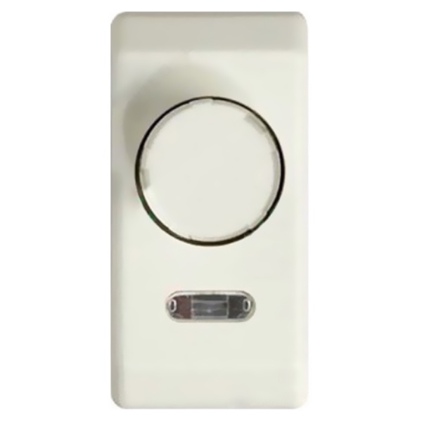 Светорегулятор проходной Simon 27 поворотно-нажимной 40-500Вт узкий модуль, слоновая кость (бежевый)