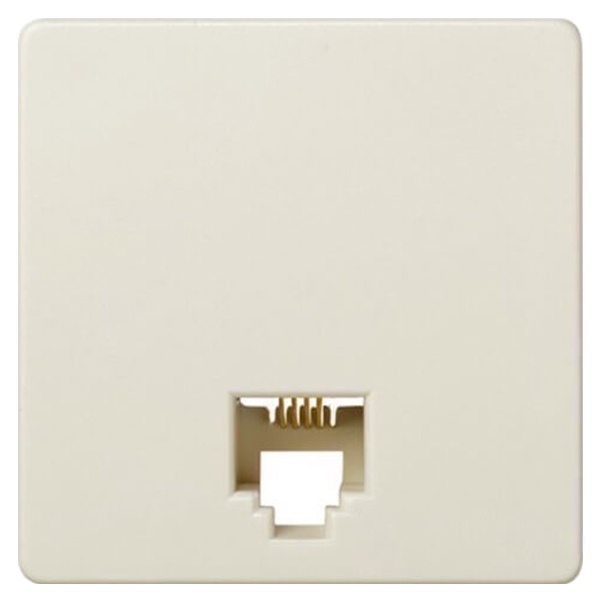 Розетка телефонная Simon 27 RJ-11 4 контакта широкий модуль, слоновая кость (бежевый)