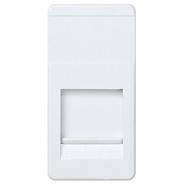 Адаптер Simon 27 со шторками на 1 коннектор AMP узкий модуль, белый