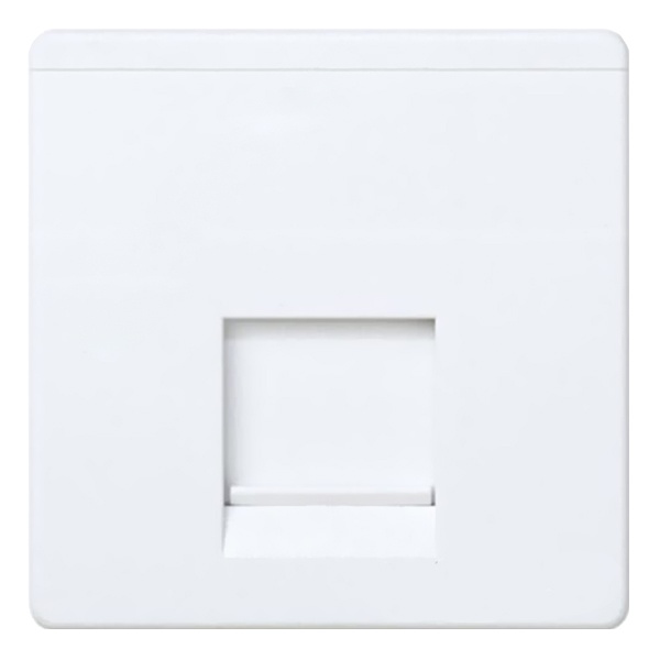 Адаптер Simon 27 со шторками на 1 коннектор AMP широкий модуль, белый