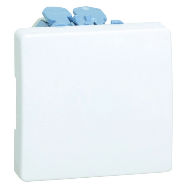 Выключатель одноклавишный проходной Simon 27 10А 250В широкий модуль, белый