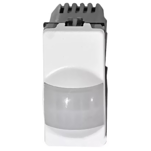 Датчик движения проходной Simon 27 500Вт узкий модуль, белый