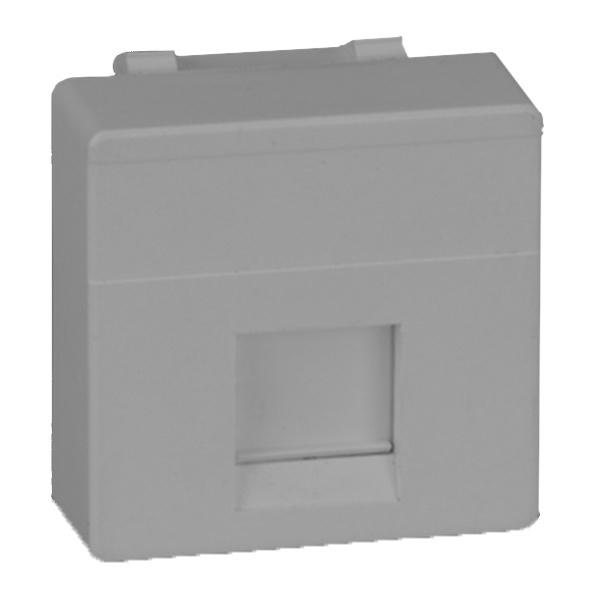 Адаптер Simon 27 на 1 RJ45 75542-30 широкий шторка, серый