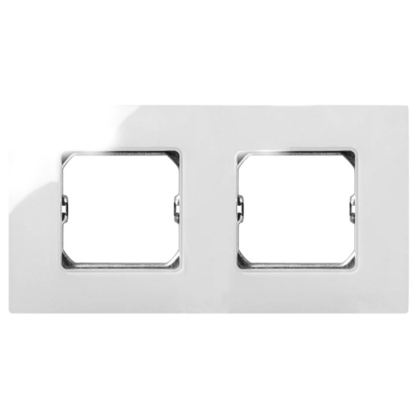 Рамка базовая Simon 27 Play 2 поста 85х162мм (+суппорт), белый