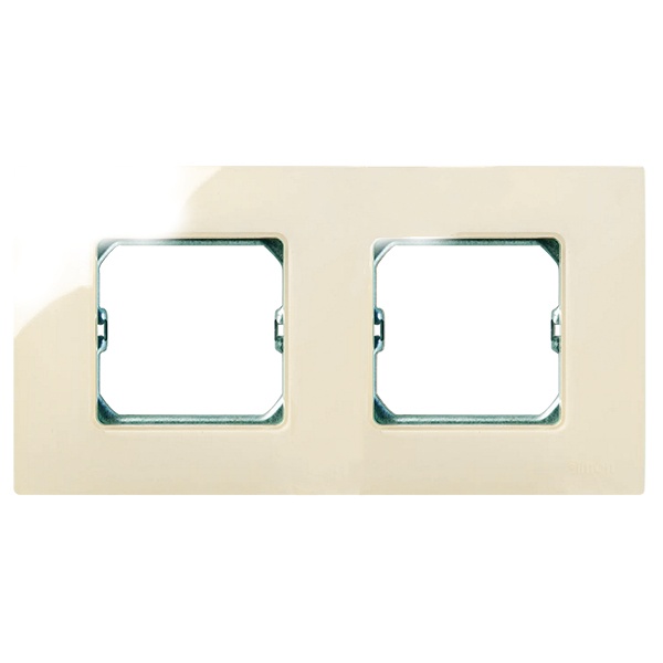 Рамка базовая Simon 27 Play 2 поста 85х162мм (+суппорт), слоновая кость (бежевый)
