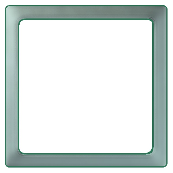 Вставка декоративная в рамку базовую с вырезом Simon 27 Play, прозрачный зеленый