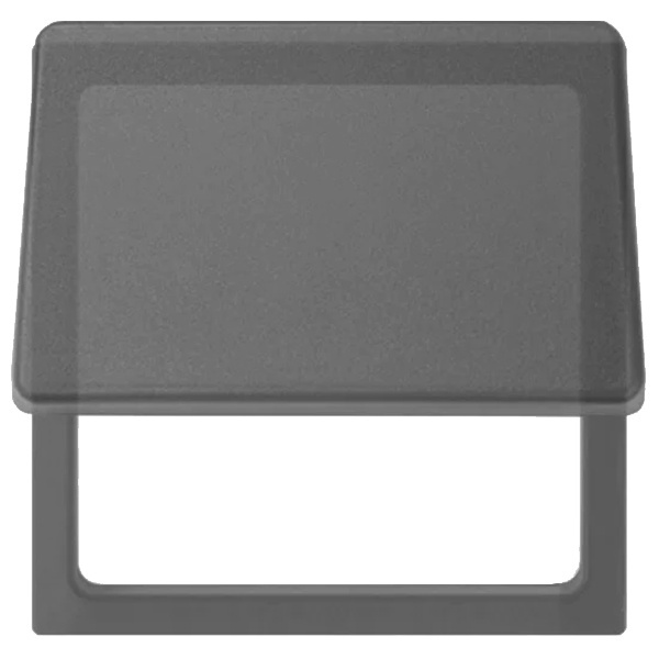 Вставка декоративная с откидной крышкой в рамку базовую с вырезом Simon 27 Play, прозрачный серый