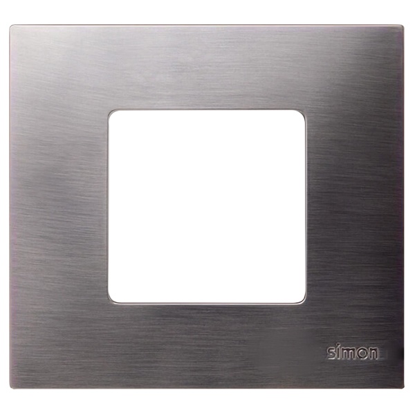 Накладка декоративная на рамку базовую Simon 27 1 пост Play Arctic, титан