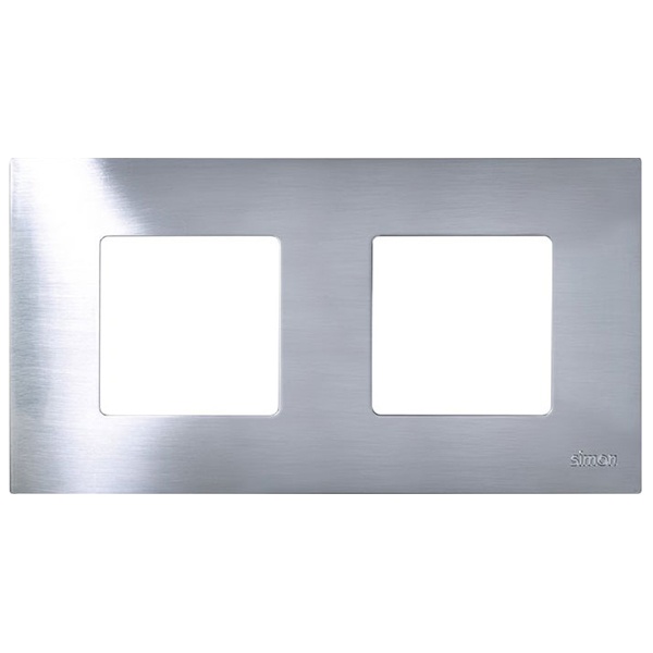 Накладка декоративная на рамку базовую Simon 27 2 поста Play Arctic, титан