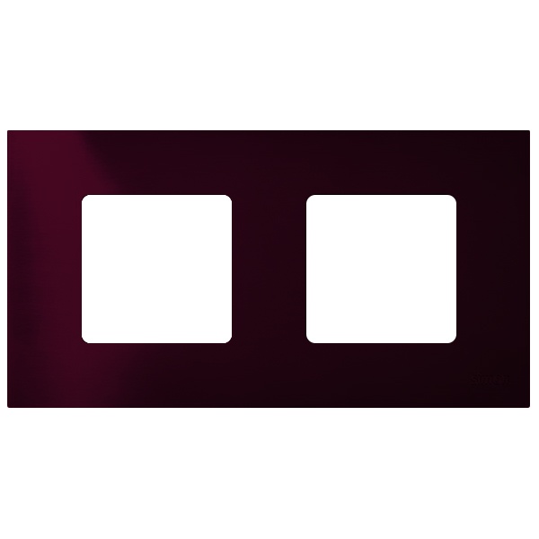 Накладка декоративная на рамку базовую Simon 27 2 поста Play Arctic, баклажан