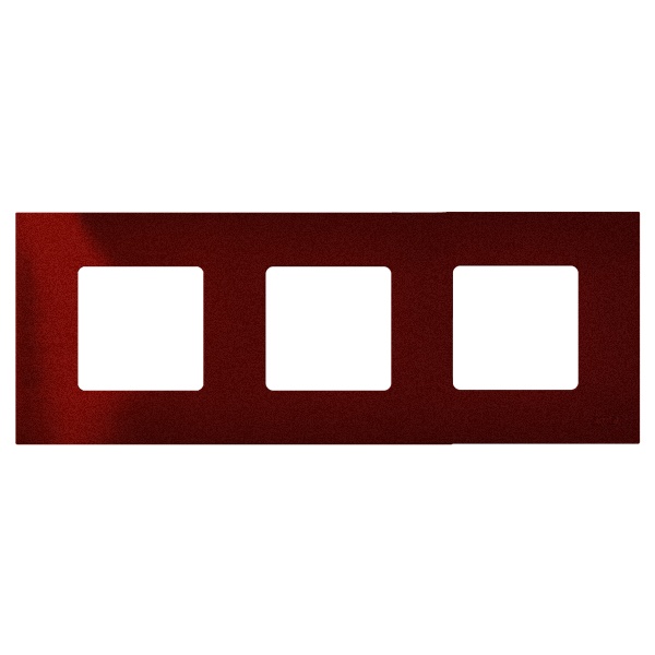 Накладка декоративная на рамку базовую Simon 27 3 поста Play Arctic, красный
