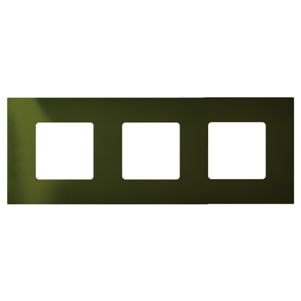 Накладка декоративная на рамку базовую Simon 27 3 поста Play Arctic, зелёный