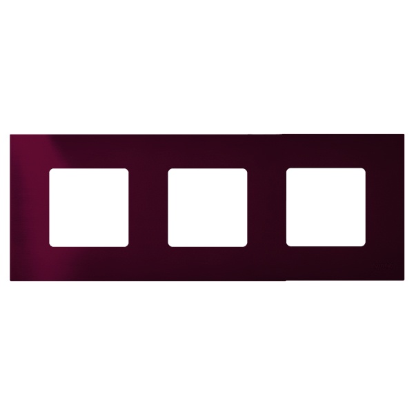 Накладка декоративная на рамку базовую Simon 27 3 поста Play Arctic, баклажан