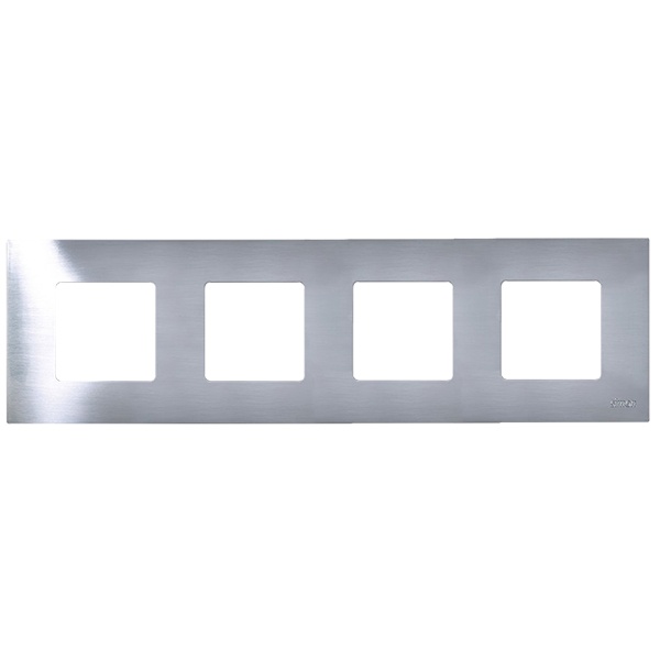 Накладка декоративная на рамку базовую Simon 27 4 поста Play Arctic, титан