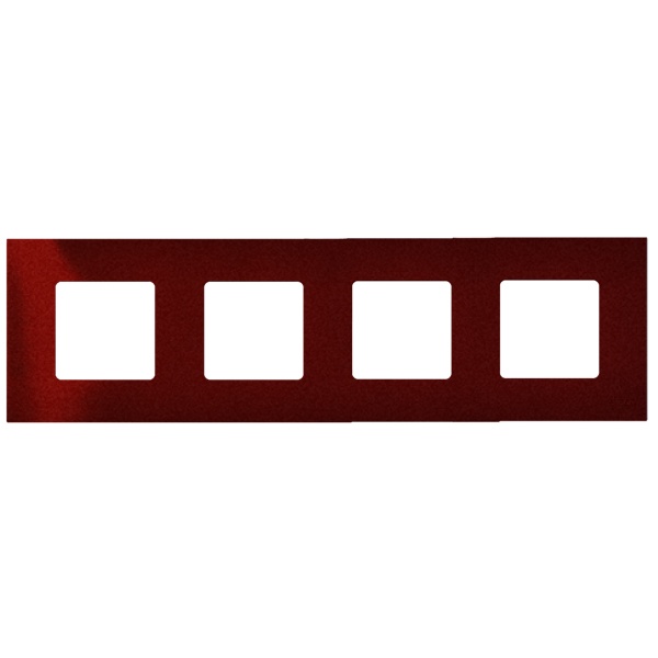 Накладка декоративная на рамку базовую Simon 27 4 поста Play Arctic, красный