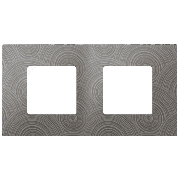 Накладка декоративная на рамку базовую Simon 27 2 поста Play Extrem, текстурный серый