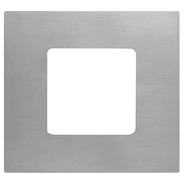 Накладка декоративная на рамку базовую Simon 27 1 пост Play Metal, нержавеющая сталь