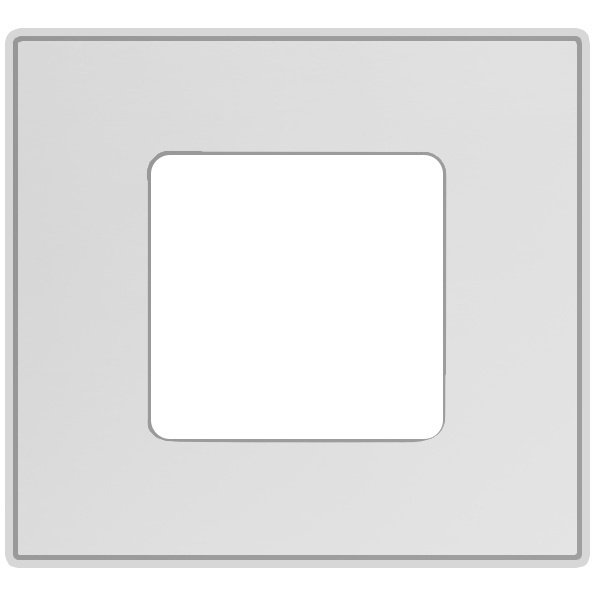 Накладка декоративная на рамку базовую Simon 27 1 пост Play Metal, прозрачный