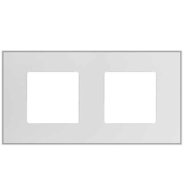 Накладка декоративная на рамку базовую Simon 27 2 поста Play Metal, прозрачный