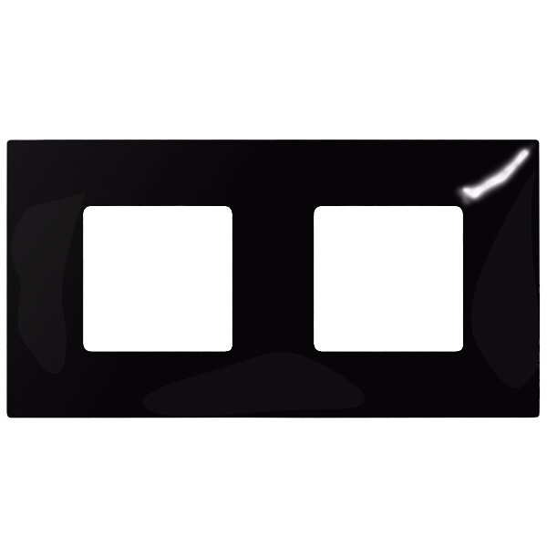 Накладка декоративная на рамку базовую Simon 27 2 поста Play Color, черный