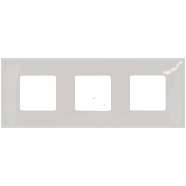 Накладка декоративная на рамку базовую Simon 27 3 поста Play Color, прозрачный серый