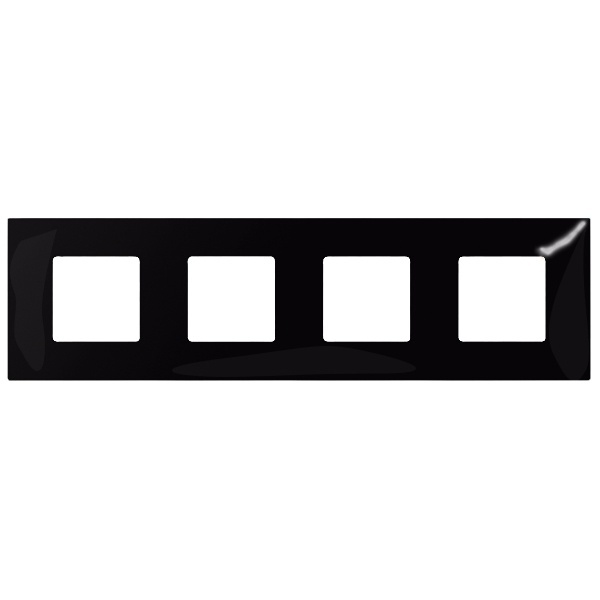 Накладка декоративная на рамку базовую Simon 27 4 поста Play Color, черный