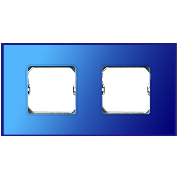 Рамка Simon 27 Neos 2 поста (+суппорт), матовый васильковый