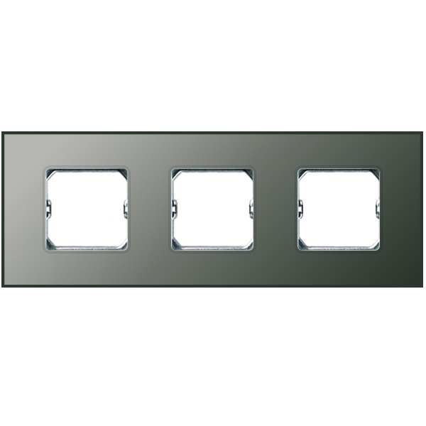 Рамка Simon 27 Neos 3 поста (+суппорт), матовый серый