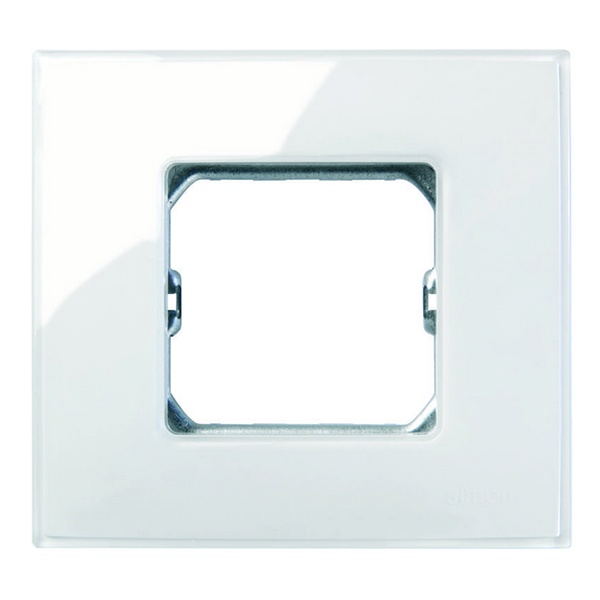 Рамка Simon 27 Neos 1 пост (+суппорт), глянец белый