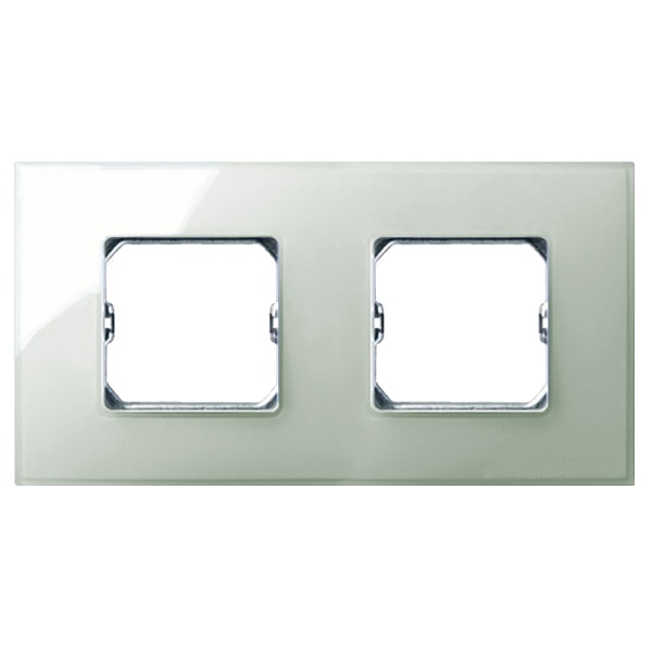 Рамка Simon 27 Neos 2 поста (+суппорт), глянец, слоновая кость (бежевый)