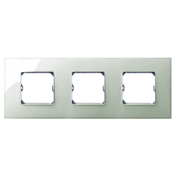 Рамка Simon 27 Neos 3 поста (+суппорт), глянец, слоновая кость (бежевый)